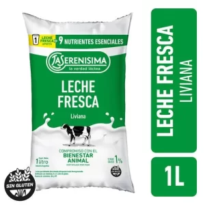 Leche descremada La serenisima 1 litro sachet